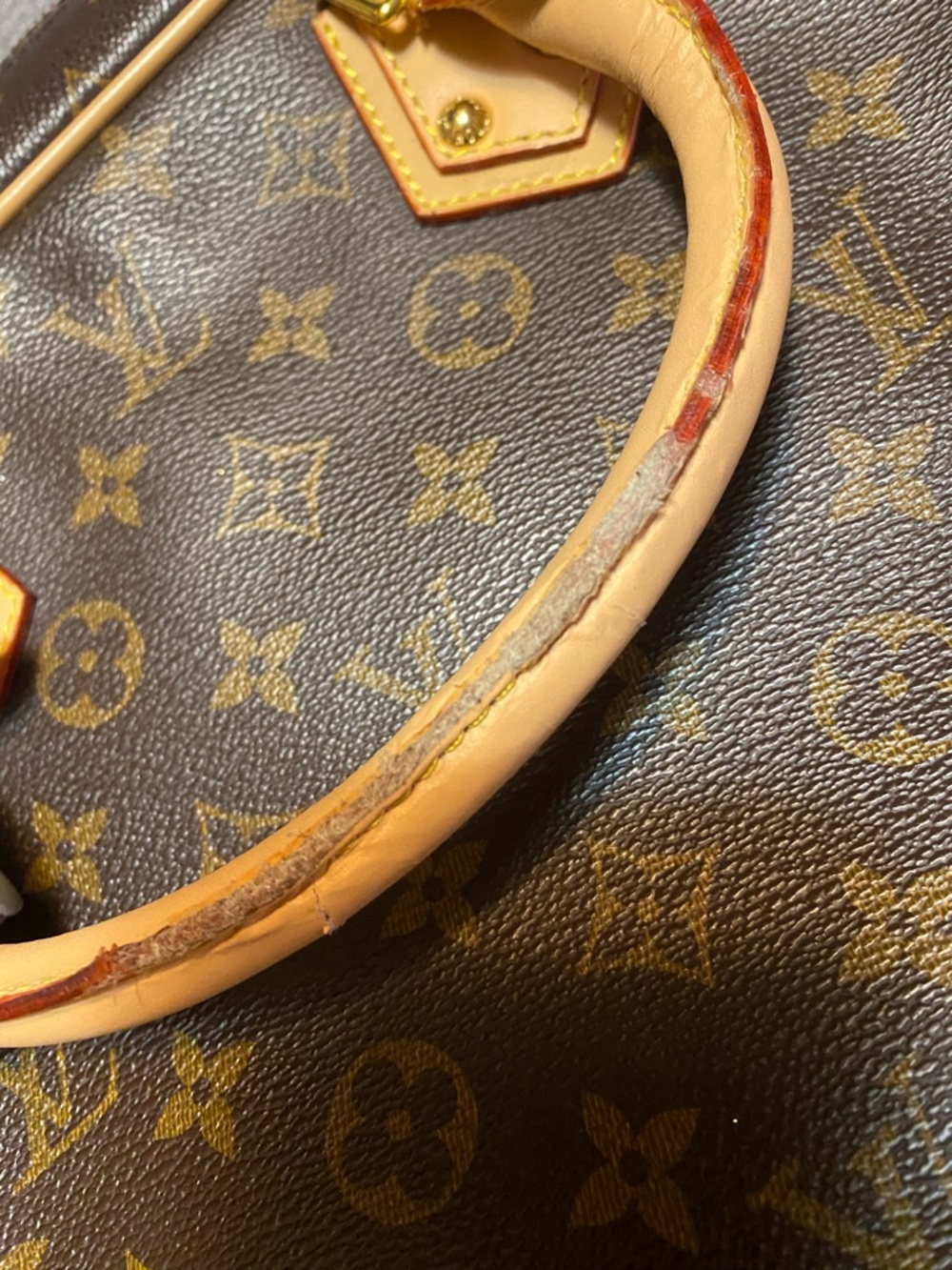 Classic Monogram Brown Satchel with Tan Handles - Picture 5 of 10